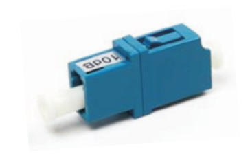 fiber optic LC Single Mode 10dB Attenuator Local Area Networks application Wavelength 1260 to 1620nm blue color