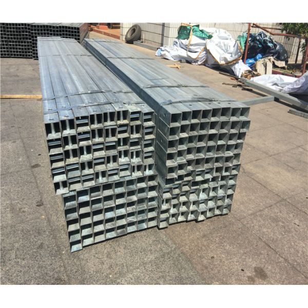 Galvanized Square Tube Sign Post Perforated Pipe Posts With Custom Length