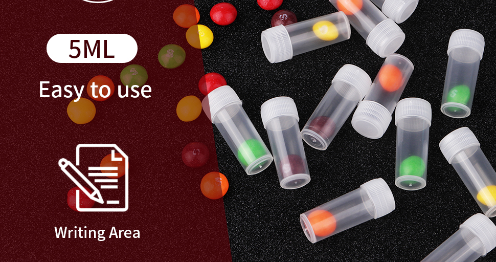 7 ML Plastic Vials With Lids Sample Bottles Vial Plastic Vials With Caps Plastic Vials For Small Items