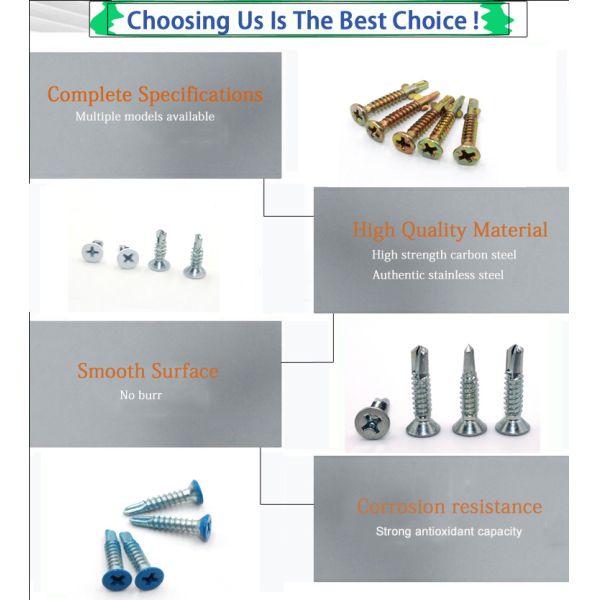 Metric Cross Flat Bugle Head Self Drilling Screws Fine Coarse Thread Self-Drilling Roof Screw