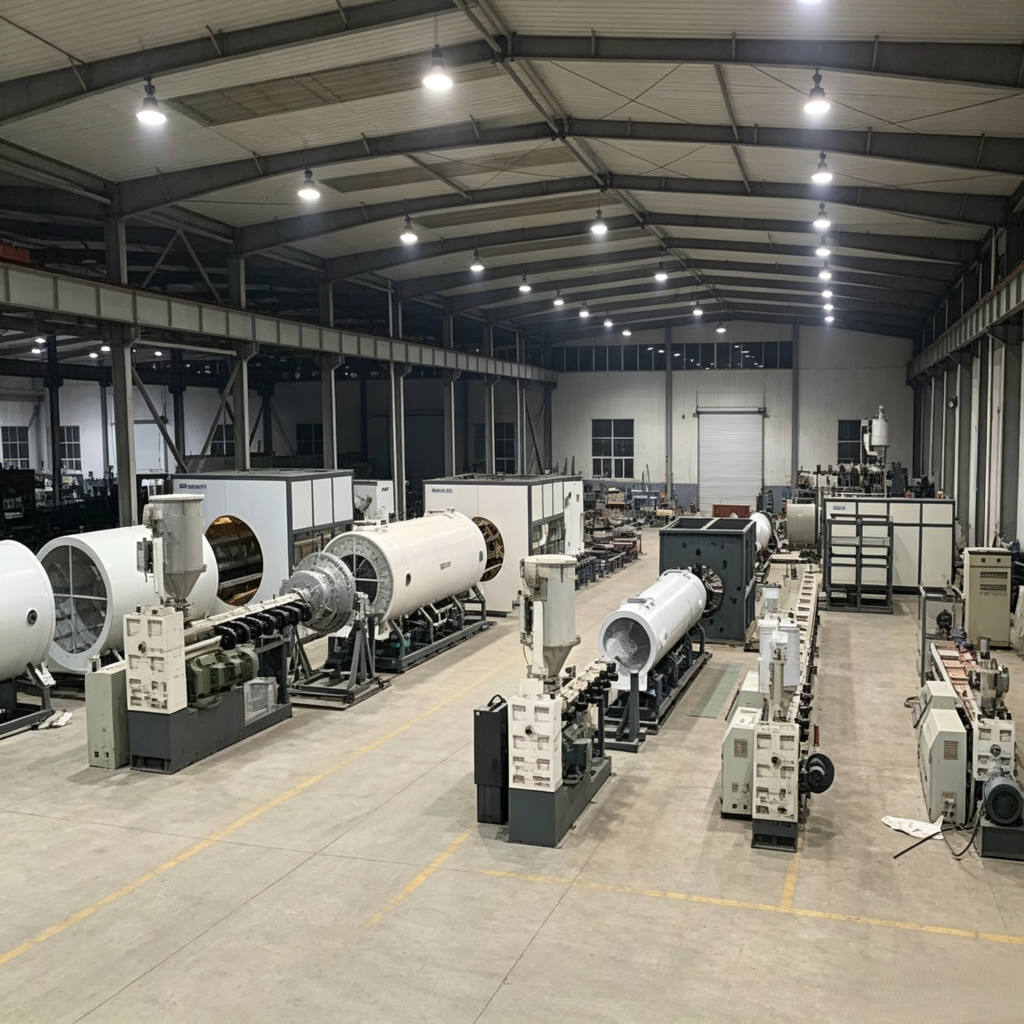 High Output HDPE Jacket Pipe Extrusion Line for District Heating Pre-Insulated Pipe