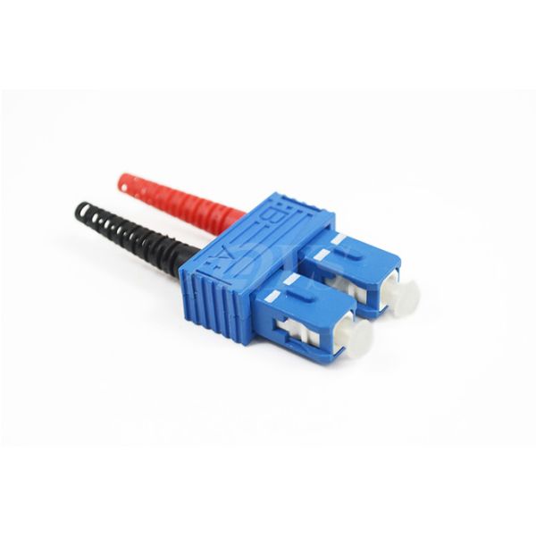 Sm Duplex Blue Optical Fiber Connectors SC Structure 0.2dB High Reliability