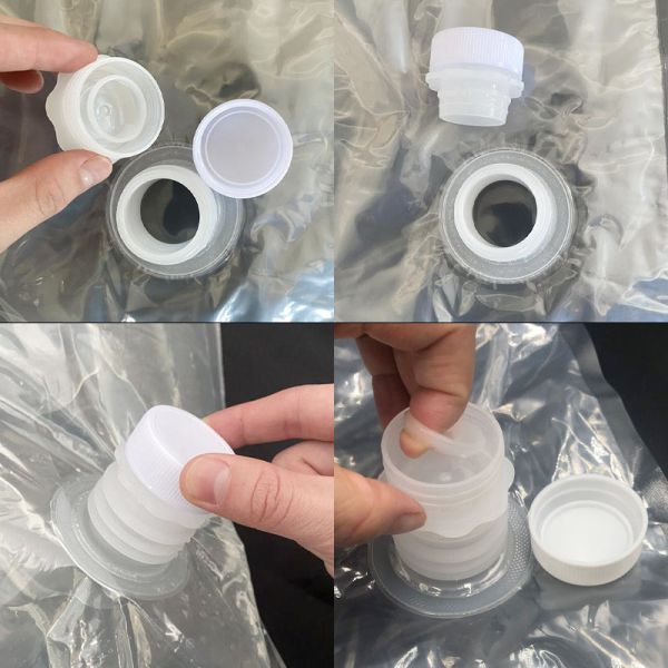 Translucent Spout Pouch Screw Cap Plastic Package Faucet Bag Flat Bottom Spout Pouch with Valve