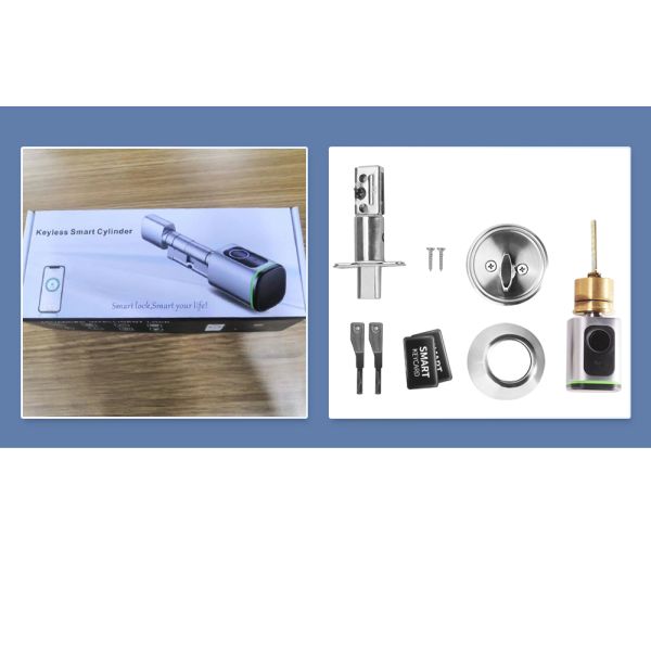 Black Silver Passcode TUYA APP Deadbolt Door Lock Wifi Network Reader Dimension 42*42mm