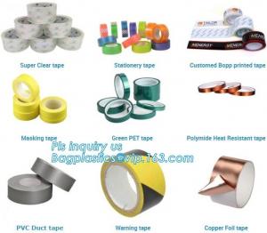 super clear tape stationery tape,green pet tape,polymide heat resistant tape,pvc duct tape,warning tape,copper foil tape