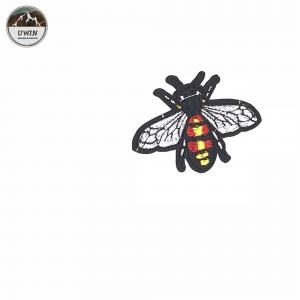 China Handmade Small Iron On Patches , Bee Custom Embroidered Iron On Patches on sale