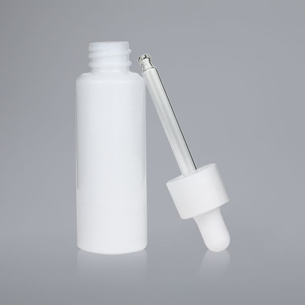 30ml 50ml 100ml Opal Glass Bottle Refillable Ceramic Pump Bottle