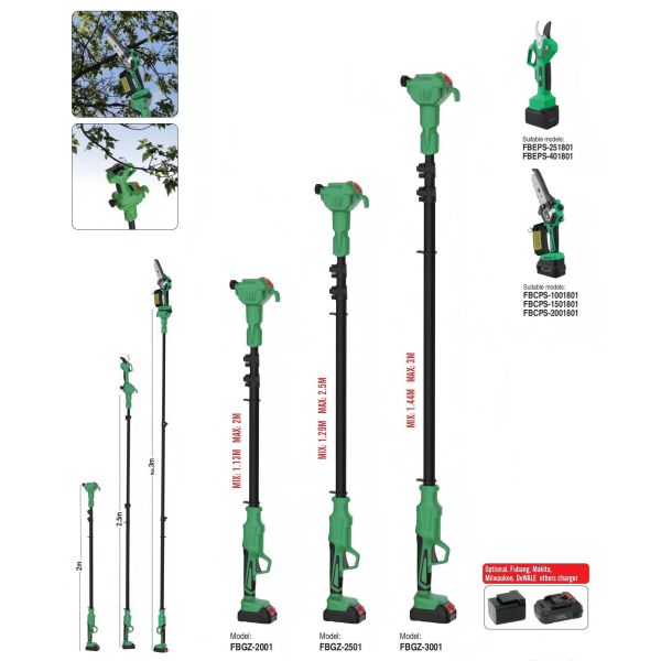 18V Battery Powered Pole Pruner 200W Tree Pruning Shears Electric
