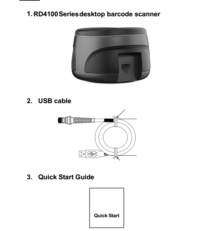 Counter Top Black Cell Phone Barcode Scanner USB with 4 white LED Light