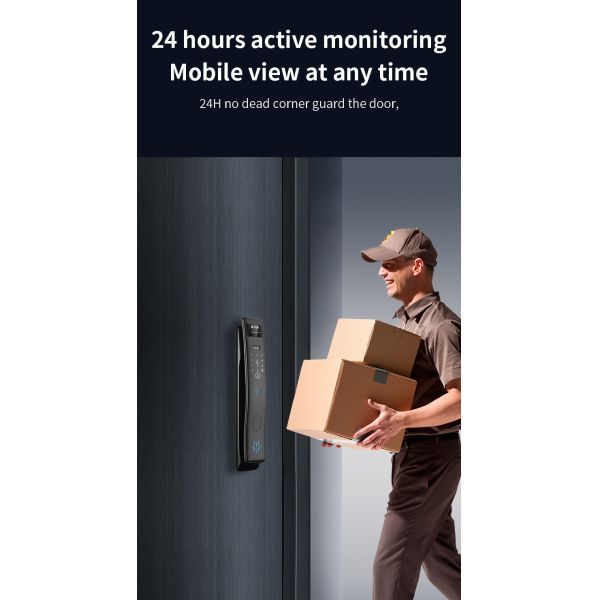 3D Face Smart Door Lock Fingerprint Video Calling Home Lock
