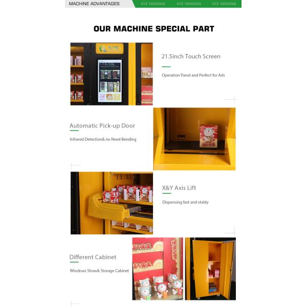 Lighting XY Elevator System Adjustable Slots Blind Gift Toy Doll Touch Screen Secret Box Vending Machine