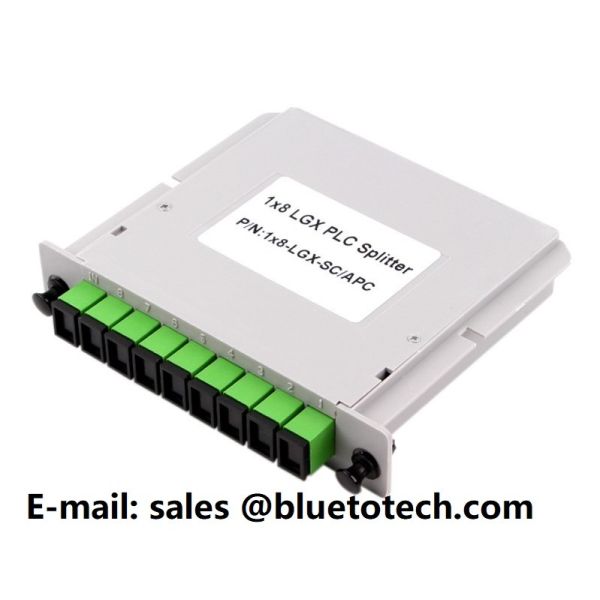 1x8 Cassette LGX Box PLC Fiber Optic Splitter Single Mode