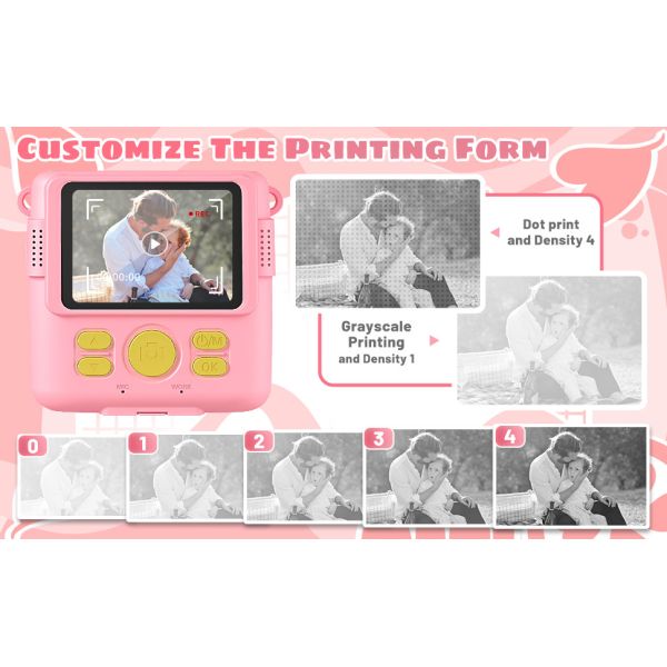 Children Sticker Mini Inkless Printer Instant Camera Portable 57X25mm
