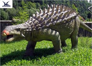 China Oldest Living Large Handmade Dinosaur Garden Statue , Ankylosaur Life Size Raptor Statue  on sale