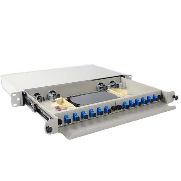24 core odf fiber optic joint box sliding fiber optic patch panel