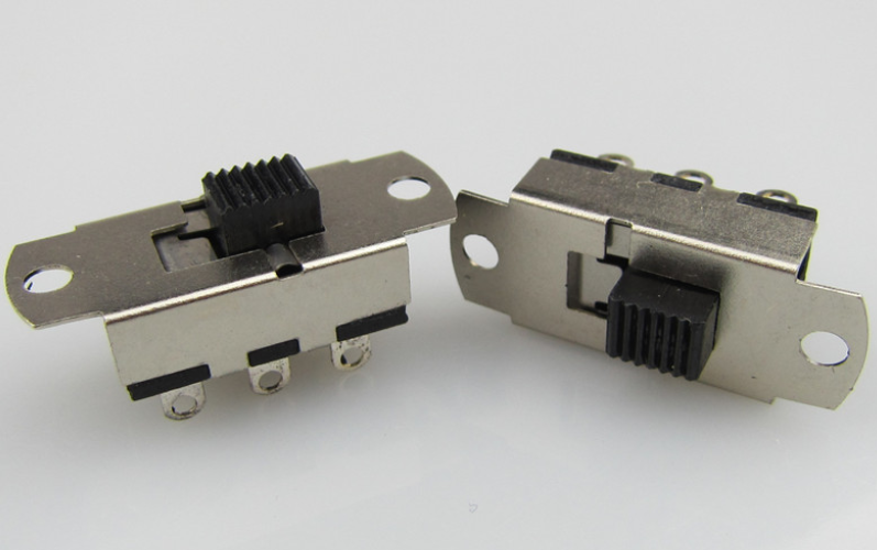 DC50V 0.5A 2P2T Miniature Right Angle Slide Switch