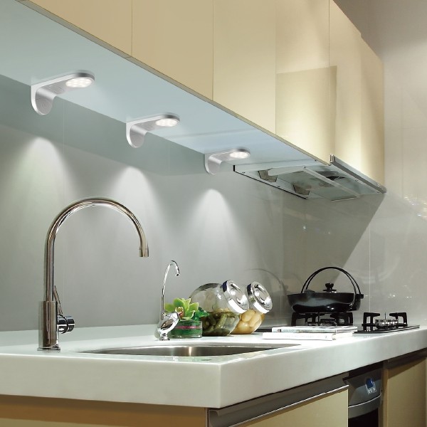 DC12V Wall Corner Mounted LED Under Cabinet Light with Touch Sensor Product Weight 0.15kg
