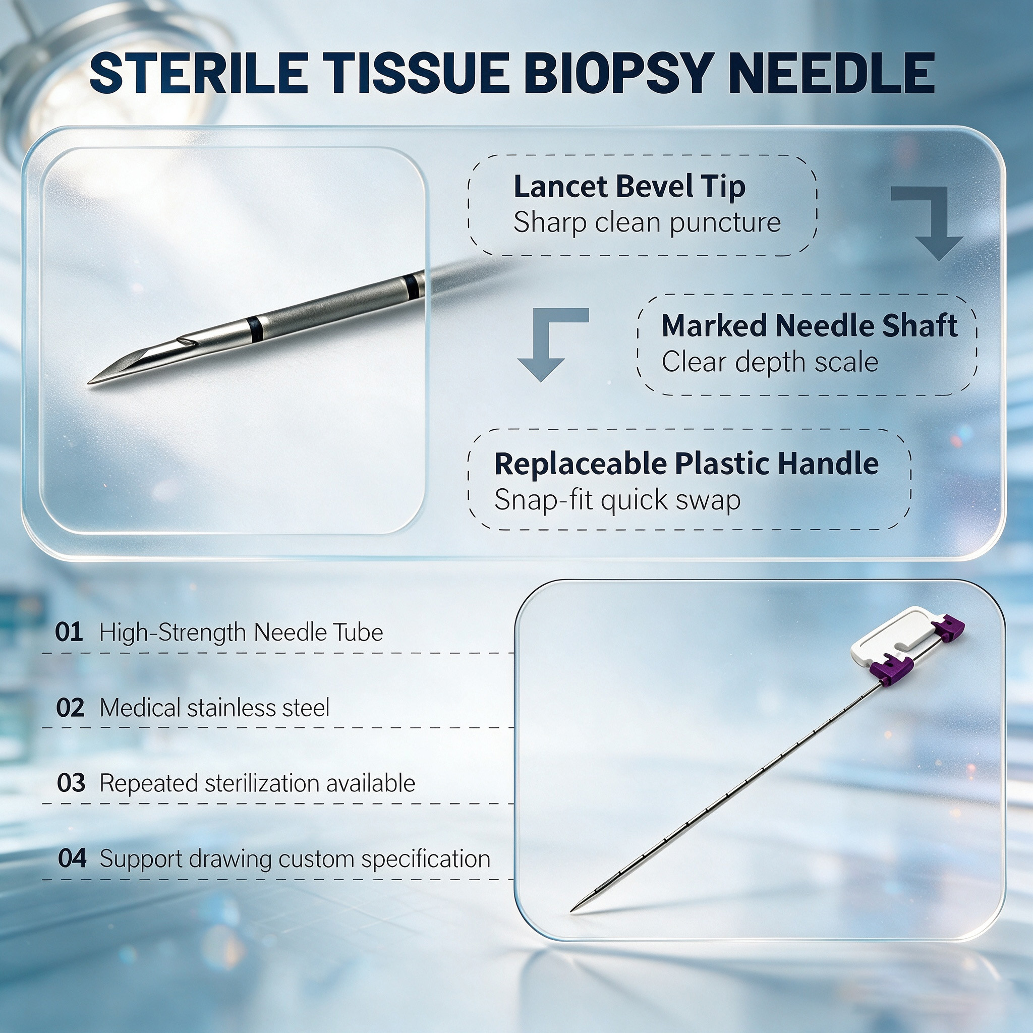 Customized Replaceable Core Biopsy Needle for Medical Procedure