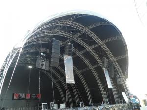 Quality Silver Alloy Aluminum Stage Truss / Metal Roof Trusses For Lighting for sale