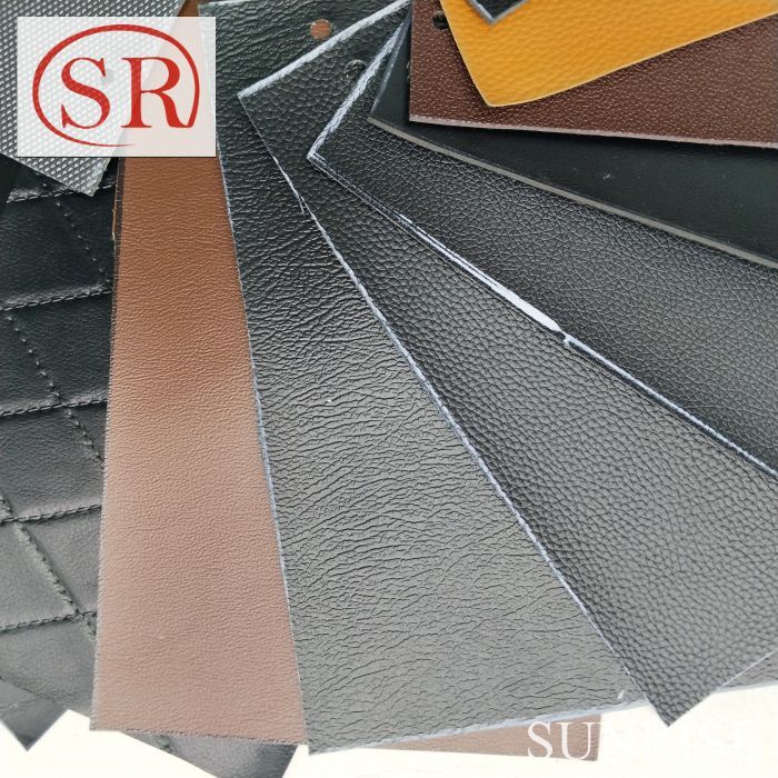 PU Synthetic Leather Fabric Handbag Backpack Solid Smooth Texture Stretchable for Sofa Bag Garment Outdoor Home Textile Blackout