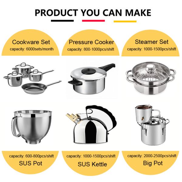 Servo System Four Post Hydraulic Press For Cookware Set Pressure Cooker Making