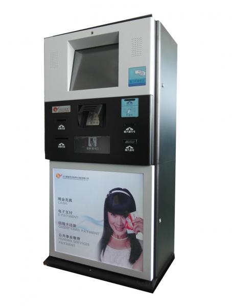 Buy Multimedia automated Kiosk Cash Accetor 17" Infrared touch screen at wholesale prices