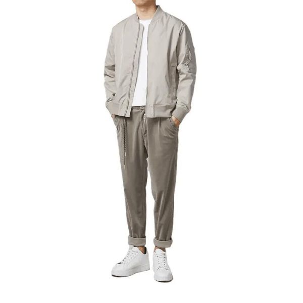Solid Color Heavy Winter Jacket Anti UV Smart Casual Flight Coat