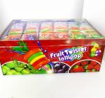 8g Colorful Multi Fruit Flavor Twist Lollipop Sweet And Healthy with Fluorescent