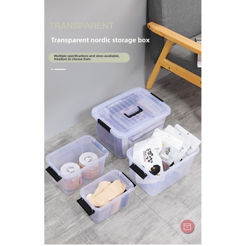 Wholesale Custom Size Transparent Plastic Storage Box Waterproof Moisture-Proof Portable Organizer Box for Home