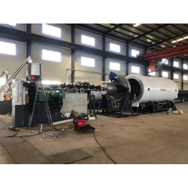 Automatic Large-Diameter Pre-Insulated Pipe Production Line with Vacuum Calibration and Single-Screw Extruder