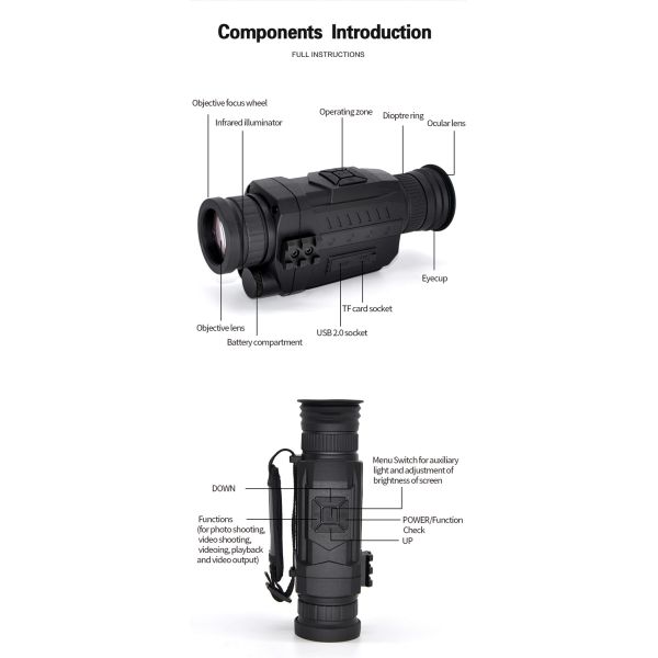 200m IR Rangefinder Scope Combo