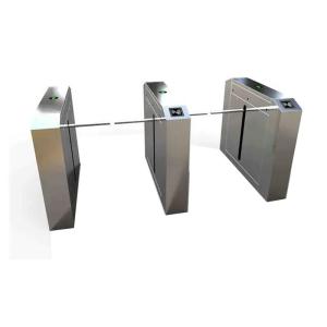 Security Automatic Optical Turnstiles Facial Recognition Drop Arm Barrier