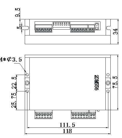 High Subdivision 2 Phase numerical CNC Stepper Driver