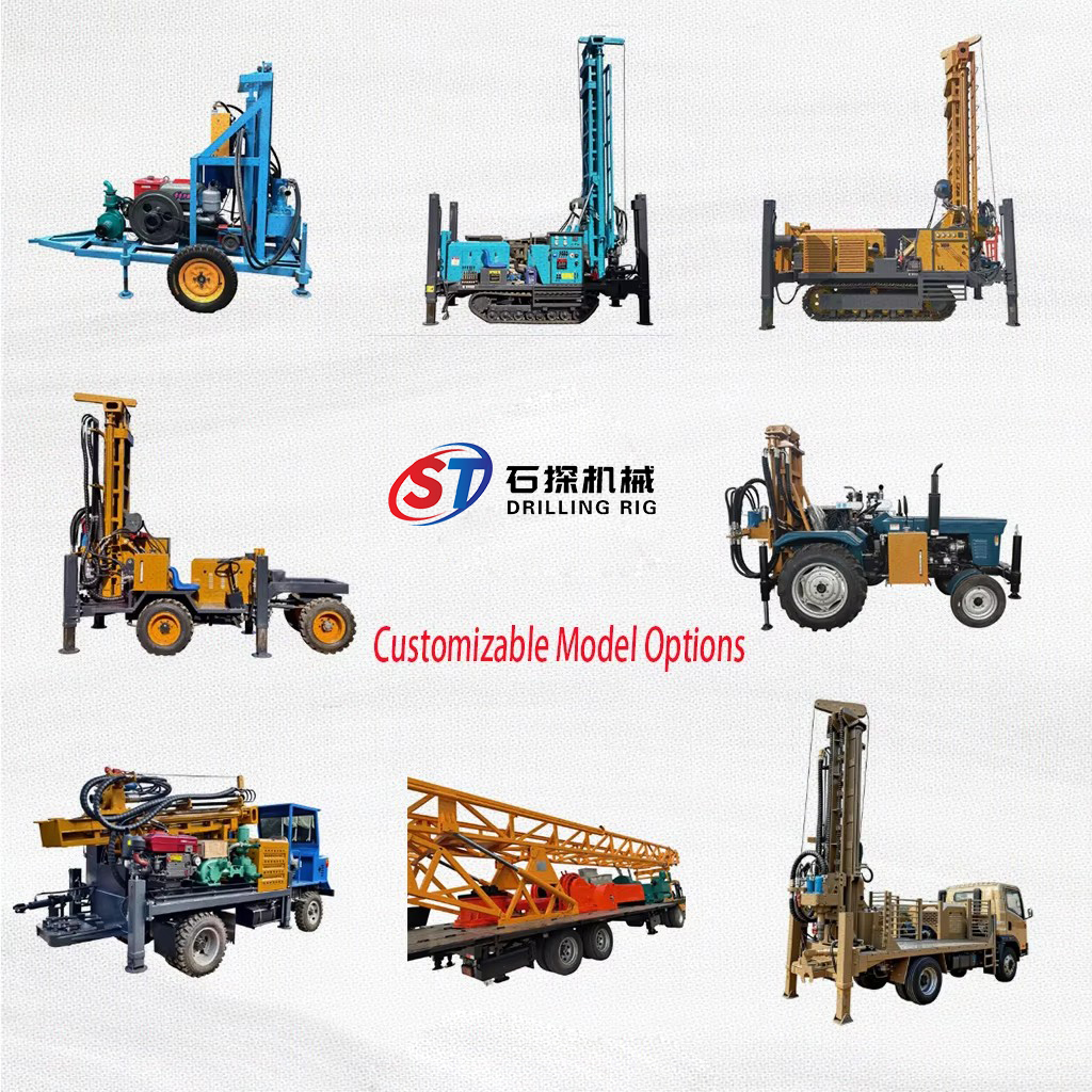 Diesel Engine Driven Water Well Digging Machine At 450m Depth
