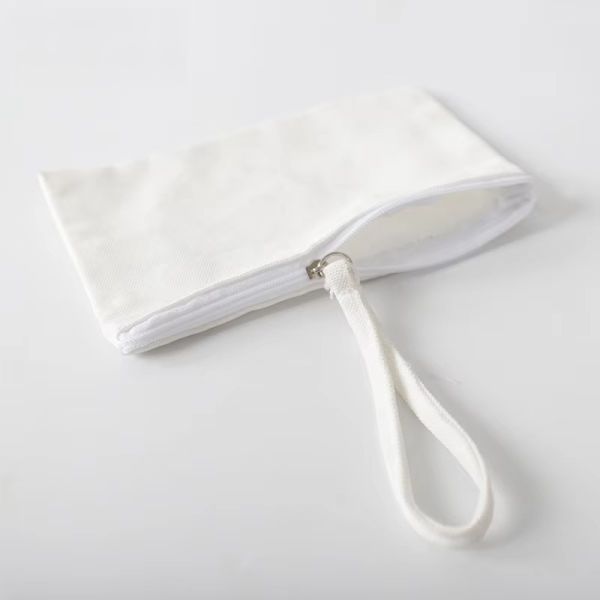 Sublimation Canvas Wallet With Zipper Custom Blank Sublimation Coin Purse Wallet