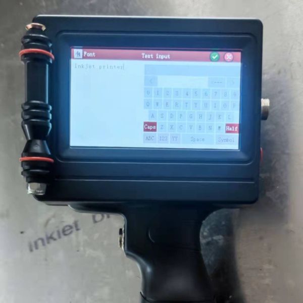Black Eco Solvent Handheld Printer 600dpi for English Number Qr Bar Code Expire Date