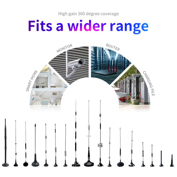 Max Input Power 50 OHM Outdoor Long Range Signal Booster Spring Loop Base Magnetic 2G 4G GPRS GSM 3G Antenna