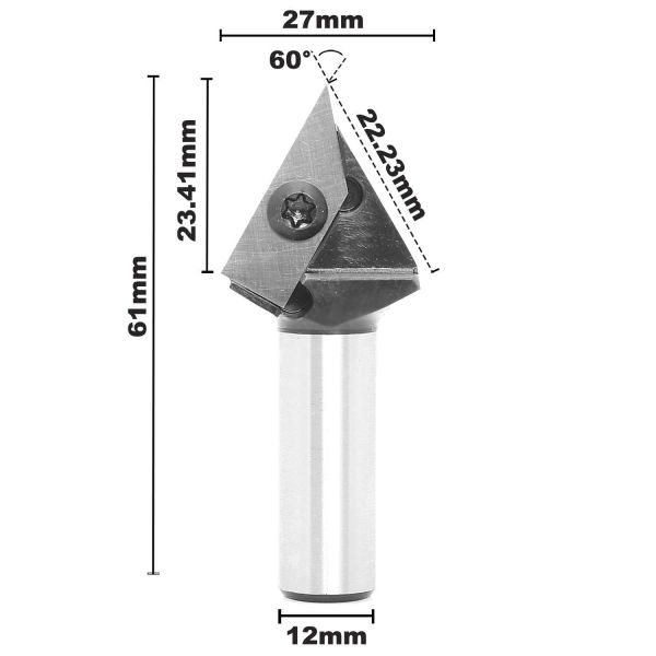 Customizable 60 Degree Engraving Milling CNC V Type Router Bit Replaceable Carbide Inserts Wood Cutter Tools Abandoned Knives