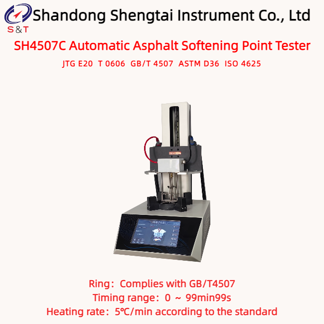 Automatic Softening Point Analyzer For Coal Tar Pitch RT ~ 200℃ Ring And Ball Mode ASTM D36