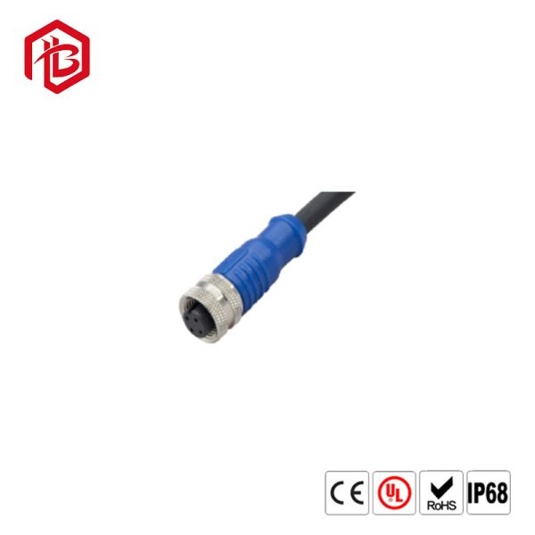 IP67 waterproof D code male aviation cable M12 connector 4 pin