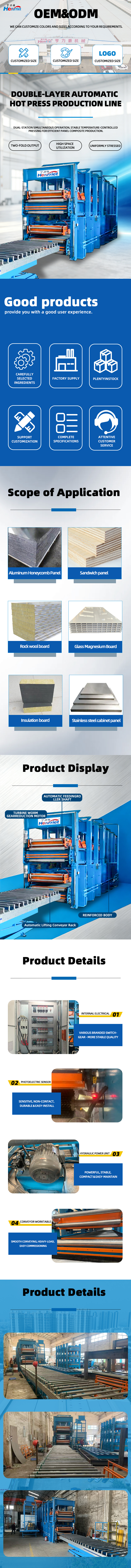 Industrial Multi-Deck Hot Press Machine with 100 Tons Maximum Pressure and 2 Layers for Aluminum Honeycomb Panel Pressing