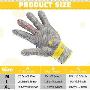 Adjustable Cuff Cut Resistance Hand Gloves