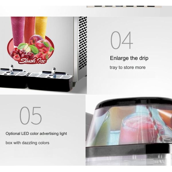 Other Processing 3-Tank Automatic Slush Vending Machine with User-Friendly Interface
