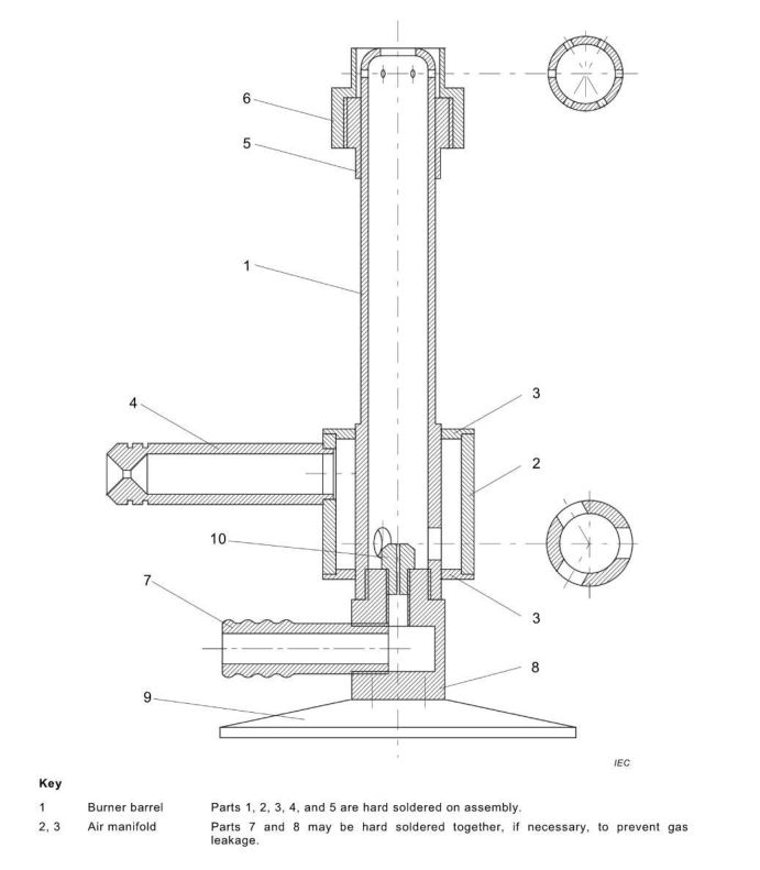 IEC 60695-11-2 Figure A.1 Burner Flame Test Equipment