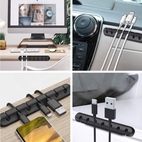 Desktop Wire Holder Clip R Type Custom Logo Printed Modular For Multi Purpose Use