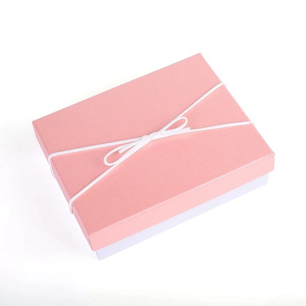 Two-Piece Rigid Gift Boxes with Elastic String Bow for Luxury Packaging