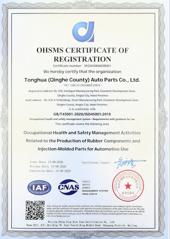 ISO 45001:2018 certificate