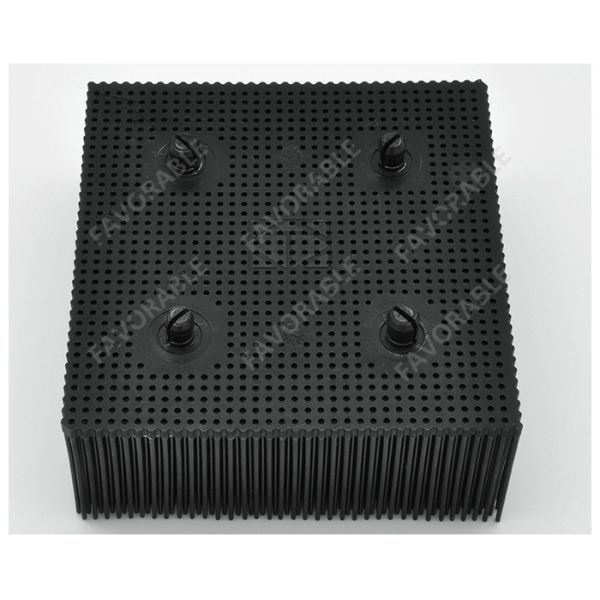 Black Rectangular PP Nylon Bristles With Round Foot Suitable For Bullmer Cutter Machine
