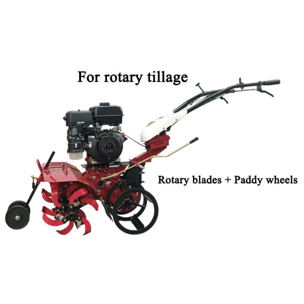 Adjustable Working Width 45-85cm Mini Power Tiller Cultivator with Roary Function