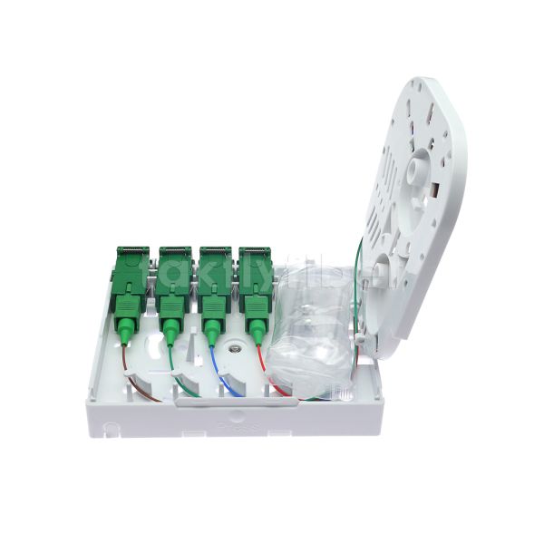 1core 2core 4core FTTH Faceplate SC LC Adapter UL94V0 ABS Wall Mounting FTTH Rosette Box